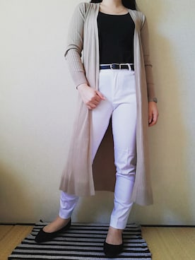 「UNTITLED（アンタイトル）のアイテム（パンツ）」を使った、うたみるのさん（レディース・151cm）の春コーディネート