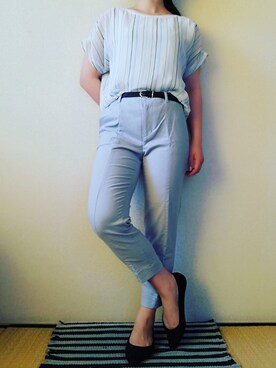 「UNTITLED（アンタイトル）のアイテム（パンツ）」を使った、うたみるのさん（レディース・151cm）の夏コーディネート