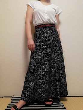 「UNTITLED（アンタイトル）のアイテム（スカート）」を使った、うたみるのさん（レディース・151cm）の夏コーディネート