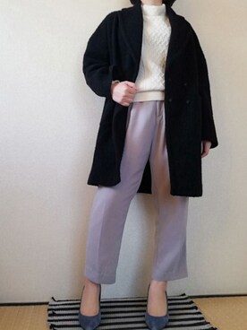 「UNTITLED（アンタイトル）のアイテム（パンプス）」を使った、うたみるのさん（レディース・151cm）の冬コーディネート