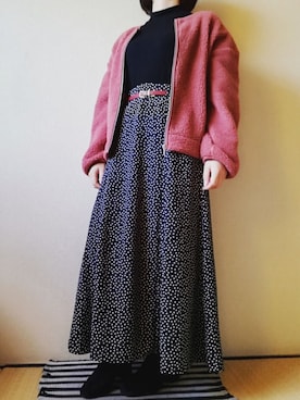 「UNTITLED（アンタイトル）のアイテム（スカート）」を使った、うたみるのさん（レディース・151cm）の冬コーディネート