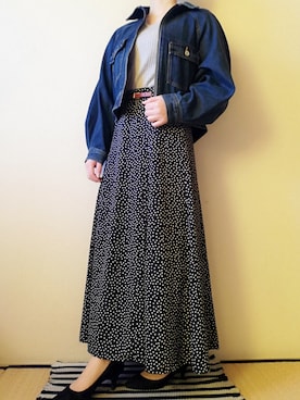 「UNTITLED（アンタイトル）のアイテム（スカート）」を使った、うたみるのさん（レディース・151cm）の春コーディネート