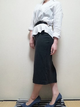 「UNTITLED（アンタイトル）のアイテム（パンプス）」を使った、うたみるのさん（レディース・151cm）の春コーディネート