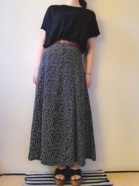 「UNTITLED（アンタイトル）のアイテム（スカート）」を使った、うたみるのさん（レディース・151cm）の夏コーディネート