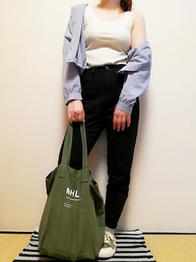 「リブ　」｜「アイテム（アクセサリー）」を使った、うたみるのさん（レディース・151cm）の秋コーディネート
