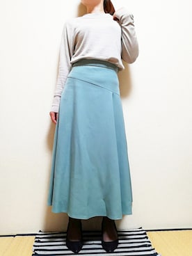 「UNTITLED（アンタイトル）のアイテム（スカート）」を使った、うたみるのさん（レディース・151cm）の秋コーディネート