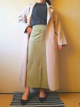 「FUN（ファン）のアイテム（ジャケット/アウター）」を使った、うたみるのさん（レディース・151cm）の冬コーディネート