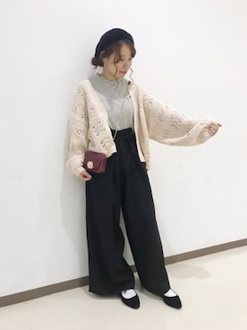 「AS KNOW AS PINKY（アズノゥアズピンキー）のアイテム（その他アウター）」を使った、asamiさん（レディース・153cm）の秋コーディネート