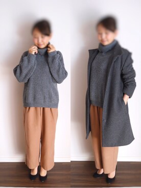 「URBAN RESEARCH（アーバンリサーチ）のアイテム（ステンカラーコート）」を使った、yuyueee2さん（レディース・147cm）の冬コーディネート