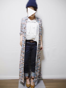 「おちびさん」｜「アイテム（シャツワンピース）」を使った、yuyueee2さん（レディース・147cm）の春コーディネート