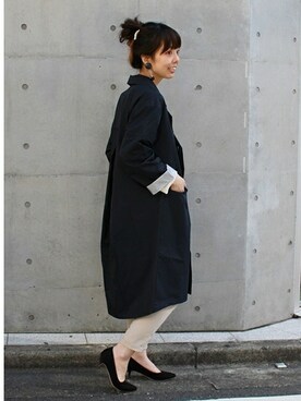 「Simplicite（サンプリシテ）のアイテム（その他アウター）」を使った、shokoさん（レディース・163cm）の春コーディネート