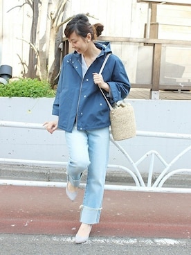 「Simplicite（サンプリシテ）のアイテム（ブルゾン）」を使った、shokoさん（レディース・163cm）の春コーディネート