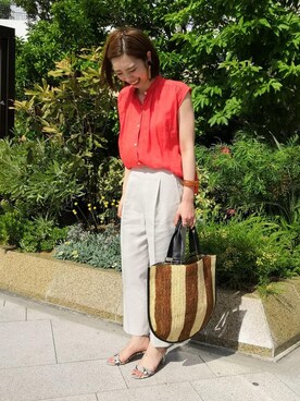 近澤 茜さん（レディース・166cm）の夏コーディネート