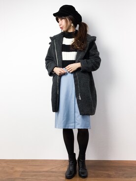 「LBC（エルビーシー）のアイテム（その他アウター）」を使った、naoさん（レディース・163cm）の冬コーディネート