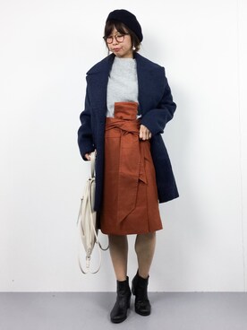 「Luz Llena (NEY)（ラズレナニー）のアイテム（その他アウター）」を使った、naoさん（レディース・163cm）の冬コーディネート