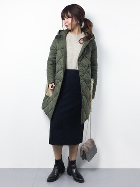 「blanc basque（ブランバスク）のアイテム（ブルゾン）」を使った、naoさん（レディース・163cm）の冬コーディネート