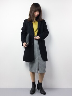 「A.P.C.（アーペーセー）のアイテム（その他アウター）」を使った、naoさん（レディース・163cm）の冬コーディネート