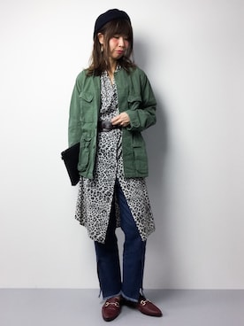「SLOBE IENA（スローブイエナ）のアイテム（MA-1）」を使った、naoさん（レディース・163cm）の冬コーディネート