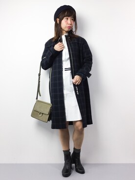 Abahouse Devinetteのダッフルコートを使った人気ファッション 
