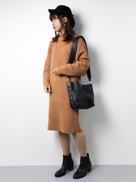 naoさん（レディース・163cm）の冬コーディネート