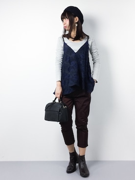 naoさん（レディース・163cm）の冬コーディネート