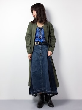 「Paradise Picnic（パラダイスピクニック）のアイテム（ジャケット/アウター）」を使った、naoさん（レディース・163cm）の冬コーディネート