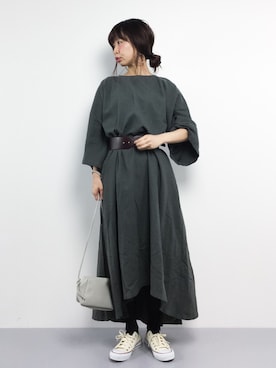 「BLACK CRANE（ブラッククレーン）のアイテム」を使った、naoさん（レディース・163cm）の冬コーディネート