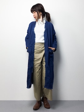 「NATURAL BEAUTY BASIC（ナチュラルビューティーベーシック）のアイテム（その他アウター）」を使った、naoさん（レディース・163cm）の冬コーディネート