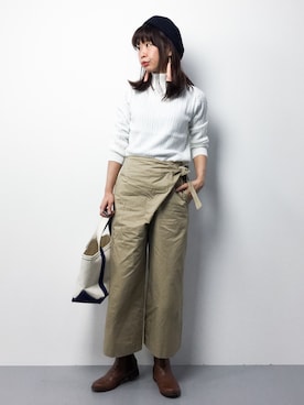 「M.deux（エムドゥ）のアイテム（トップス）」を使った、naoさん（レディース・163cm）の冬コーディネート