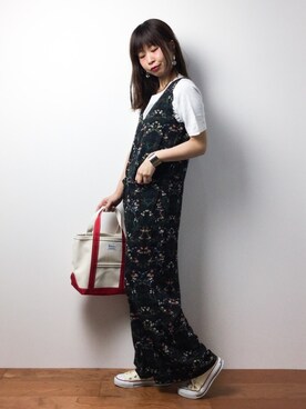 「orcival」｜「アイテム（オールインワン・サロペット）」を使った、naoさん（レディース・163cm）の冬コーディネート
