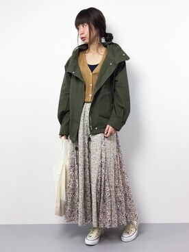 「and it_（アンドイット）のアイテム（モッズコート）」を使った、naoさん（レディース・163cm）の冬コーディネート