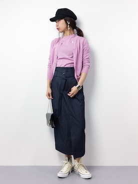 「アイテム（アンサンブル、レッド系）」を使った、naoさん（レディース・163cm）の冬コーディネート