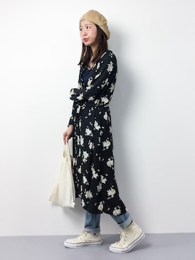 「NATURAL BEAUTY BASIC（ナチュラルビューティーベーシック）のアイテム（シャツワンピース）」を使った、naoさん（レディース・163cm）の春コーディネート