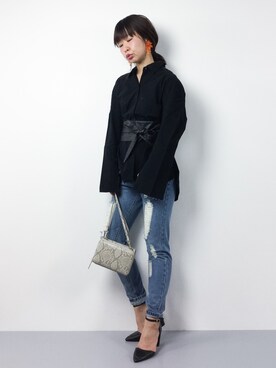 「Luz Llena (NEY)（ラズレナニー）のアイテム（パンツ）」を使った、naoさん（レディース・163cm）の春コーディネート