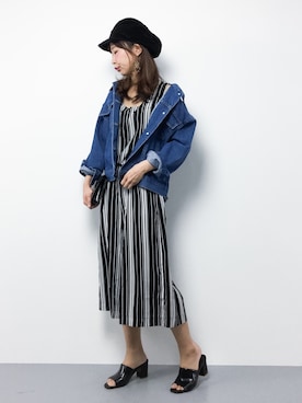 「SpRay（スプレイ）のアイテム（つなぎ/オールインワン）」を使った、naoさん（レディース・163cm）の春コーディネート