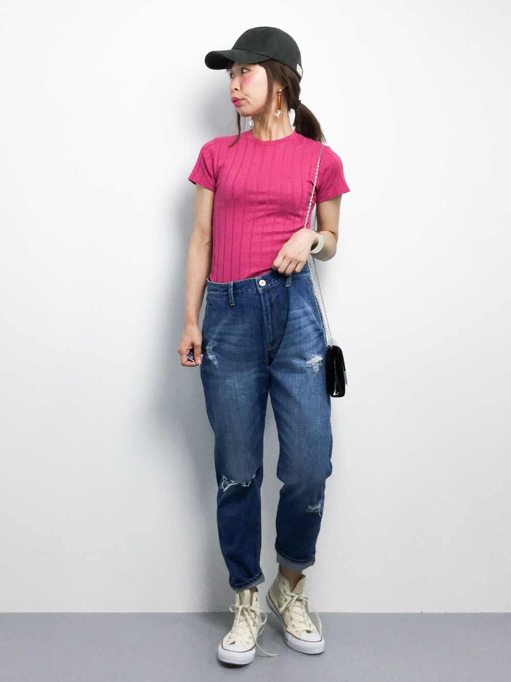IENA（イエナ）の「YOUNGOLSEN BROAD リブ 半袖クルーネックT