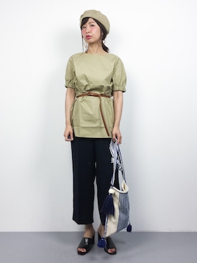 「STAR MELA（スターメラ）のアイテム」を使った、naoさん（レディース・163cm）の春コーディネート