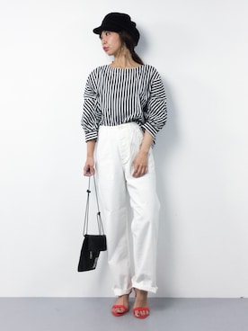 「LIFE's（ライフズ）のアイテム（パンツ）」を使った、naoさん（レディース・163cm）の春コーディネート