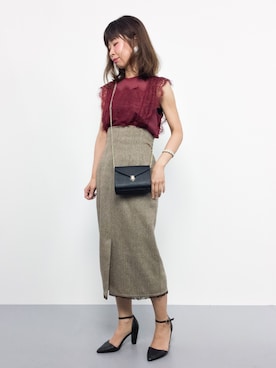 「Ameri（アメリ）のアイテム（タンクトップ）」を使った、naoさん（レディース・163cm）の夏コーディネート