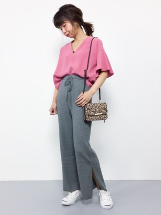 IENA ACE フレアースリーブブラウス ピンク IENA（イエナ）の「ACE フレアースリーブブラウス◇（）」 - WEAR