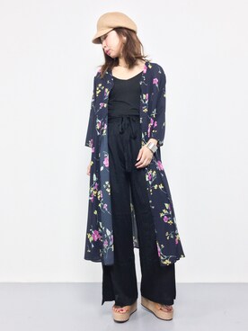 「Lagoon（ラグーン）のアイテム（パンツ）」を使った、naoさん（レディース・163cm）の夏コーディネート