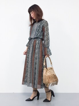 「RANAN（ラナン）のアイテム（バッグ）」を使った、naoさん（レディース・163cm）の夏コーディネート