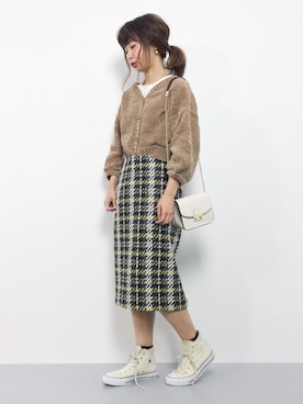 Khaju(カージュ)の「Khaju:チェックペンシルスカート◇(スカート Khaju(カージュ)の「Khaju:チェックペンシルスカート◇(スカート