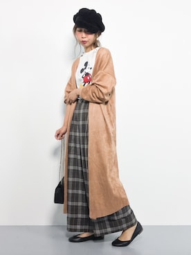 「ミッキーT」｜「アイテム（その他アウター）」を使った、naoさん（レディース・163cm）の秋コーディネート