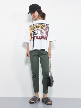 「カーキパンツ」｜naoさん（レディース・163cm）の秋コーディネート