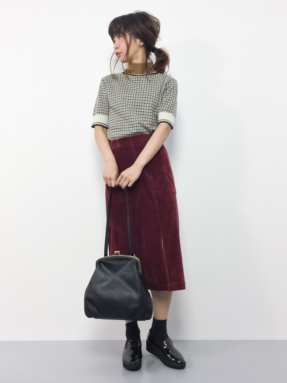 Ameri（アメリ）の「OLDEN PLAID KNIT（ニット/セーター）」 - WEAR