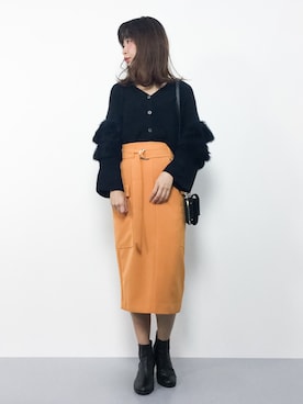 「マスタードイエロー」｜naoさん（レディース・163cm）の秋コーディネート