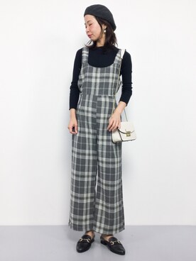 「Factor=（ファクターイコール）のアイテム（オールインワン・サロペット）」を使った、naoさん（レディース・163cm）の秋コーディネート