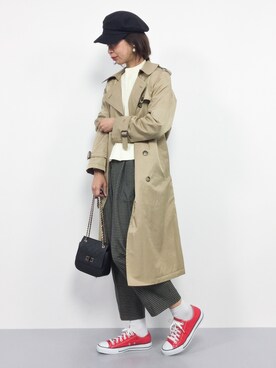 「URBAN RESEARCH Sonny Label（アーバンリサーチサニーレーベル）のアイテム（トレンチコート）」を使った、naoさん（レディース・163cm）の秋コーディネート
