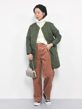 「キルティングコート」｜naoさん（レディース・163cm）の秋コーディネート